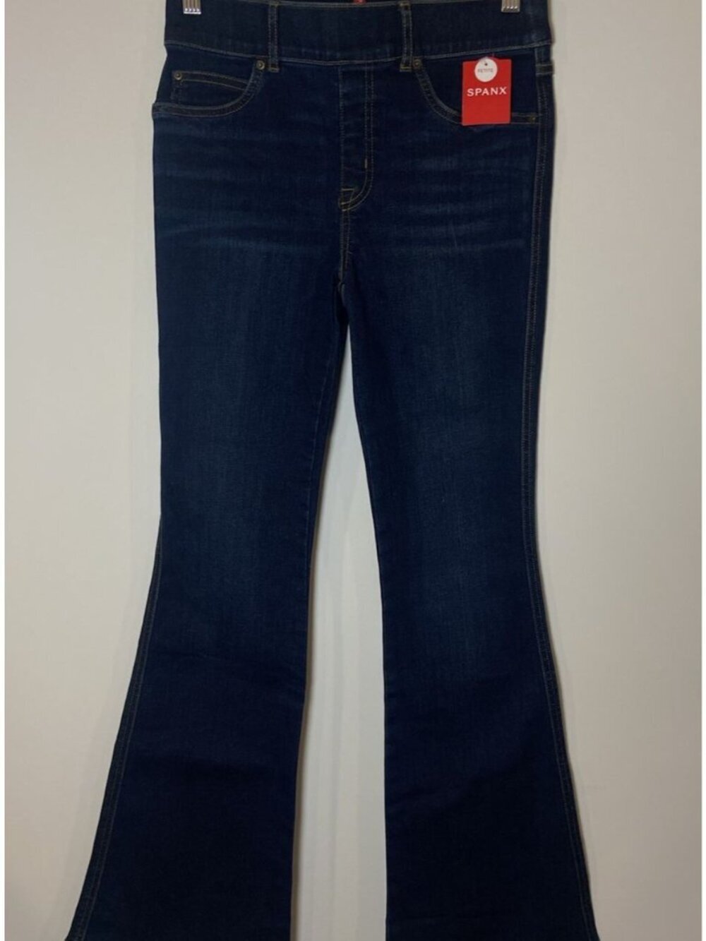 NWT Spanx Flare Jeans Midight Shade Dark Wash Size Small Petite New